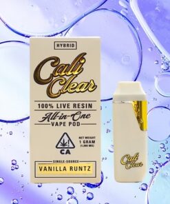Cali Clear Vanilla Runtz – 1g Live Resin – All In One Vape Pod – Hybrid