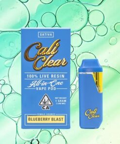 Cali Clear Blueberry Blast – 1g Live Resin – All In One Vape Pod – Sativa