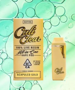 Cali Clear Acapulco Gold – 1g Live Resin – All In One Vape Pod – Sativa
